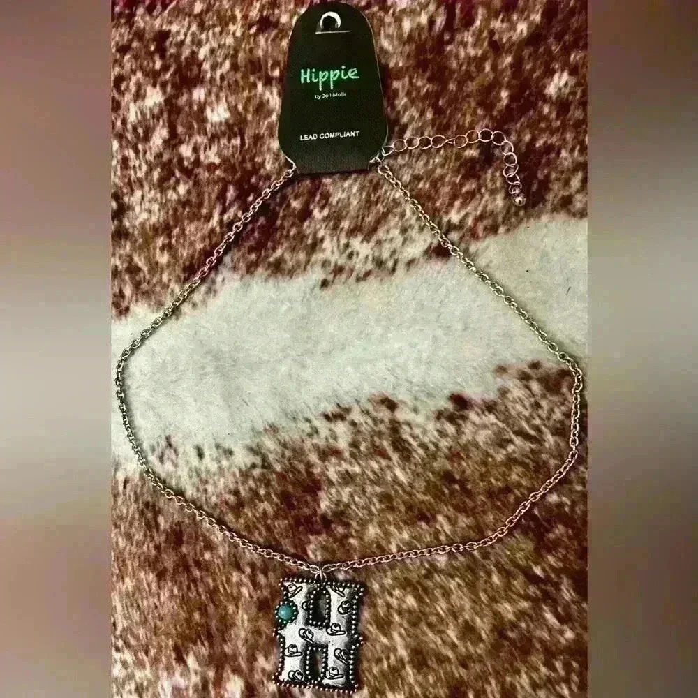 NWT Hippie by JolliMolli “H” Brand‎ Necklace